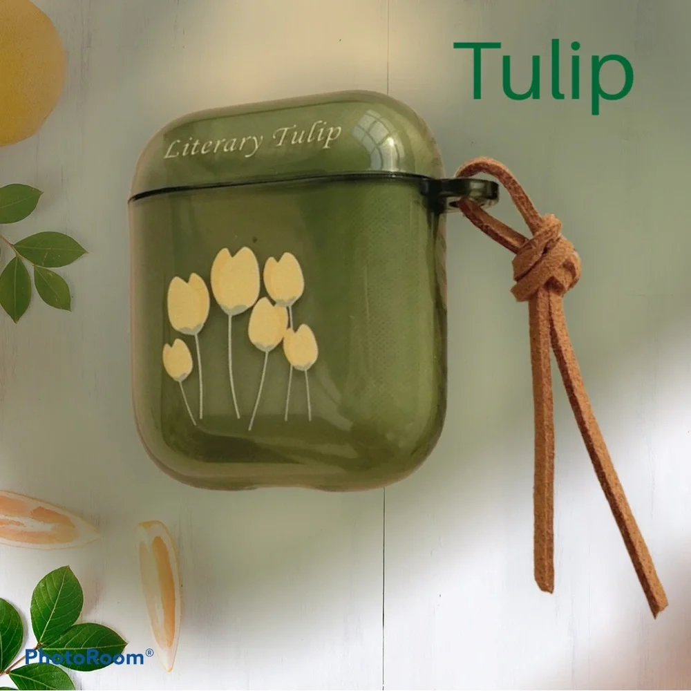 NEW Literary Tulip Apple AirPods Soft‎ Case